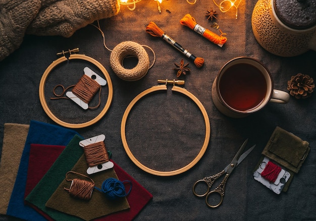 Set de ace și pense pentru broderie